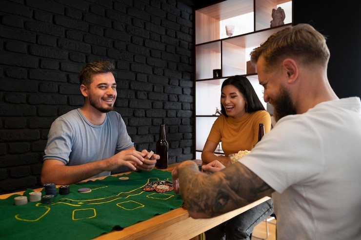 nolimit demo Bandar Poker live-dealer table with multi-camera feed showing card dealt